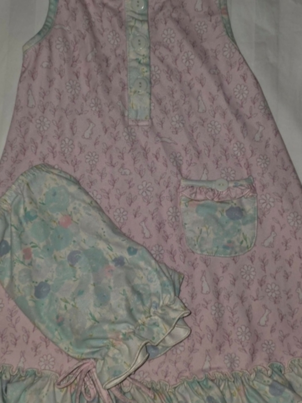 SweetHoney Pink Floral Girls' Nightgown with Pastel Trim